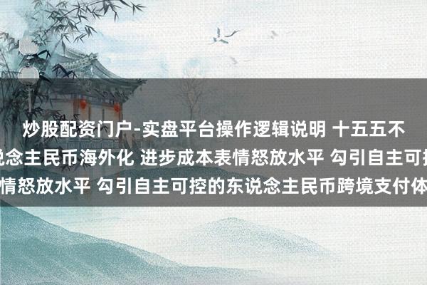 炒股配资门户-实盘平台操作逻辑说明 十五五不竭冷漠发布：鼓吹东说念主民币海外化 进步成本表情怒放水平 勾引自主可控的东说念主民币跨境支付体系